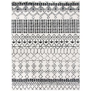 Tapis d'intérieur rectangulaire Tulum Artesia par Safavieh de 9 pi x 12 pi au motif bohème ivoire et noir