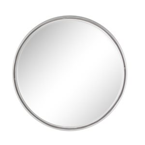 Cosmoliving By Cosmopolitan 35.75-in x 35.75-in Round Grey Wall Mirror