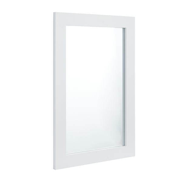 Grayson Lane 24-in x 36-in Rectangle White Wall Mirror