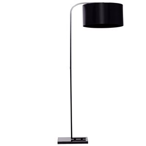 Grayson Lane 16-in x 64-in Black Metal Traditional Floor Lamp with Foot Switch