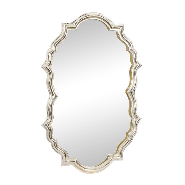 Grayson Lane 36-in x 24.70-in Oval Gold Wall Mirror