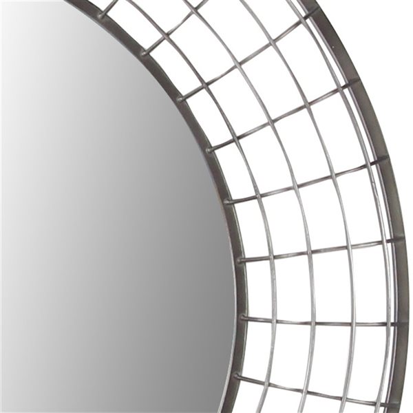 Grayson Lane 36.30-in x 36.30-in Round Black Wall Mirror