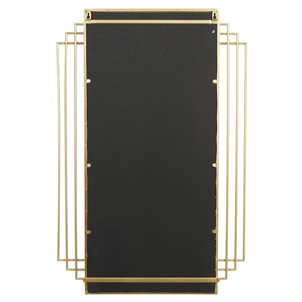 Cosmoliving By Cosmopolitan 36-in x 24-in Rectangle Gold Wall Mirror