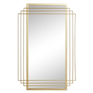 Cosmoliving By Cosmopolitan 36-in x 24-in Rectangle Gold Wall Mirror