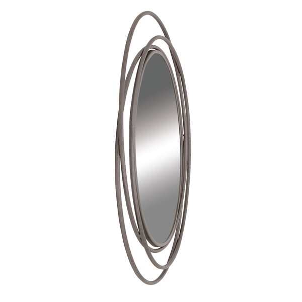 Grayson Lane 39.88-in x 42.25-in Round Grey Wall Mirror