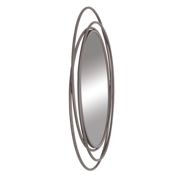 Grayson Lane 39.88-in x 42.25-in Round Grey Wall Mirror