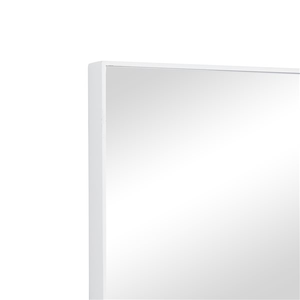 Grayson Lane 40.25-in x 24.13-in Rectangle White Wall Mirror