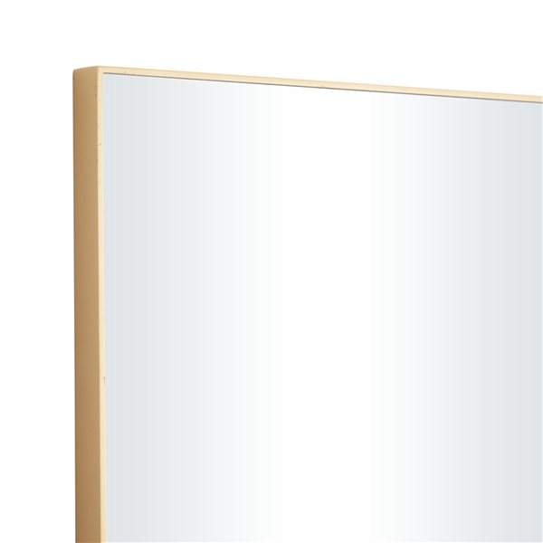 Grayson Lane 40.25-in x 24.13-in Rectangle Gold Wall Mirror