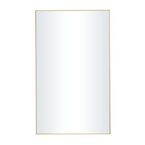 Grayson Lane 40.25-in x 24.13-in Rectangle Gold Wall Mirror