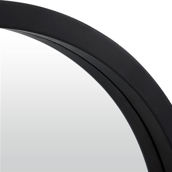 Grayson Lane 32-in x 32-in Round Black Wall Mirror