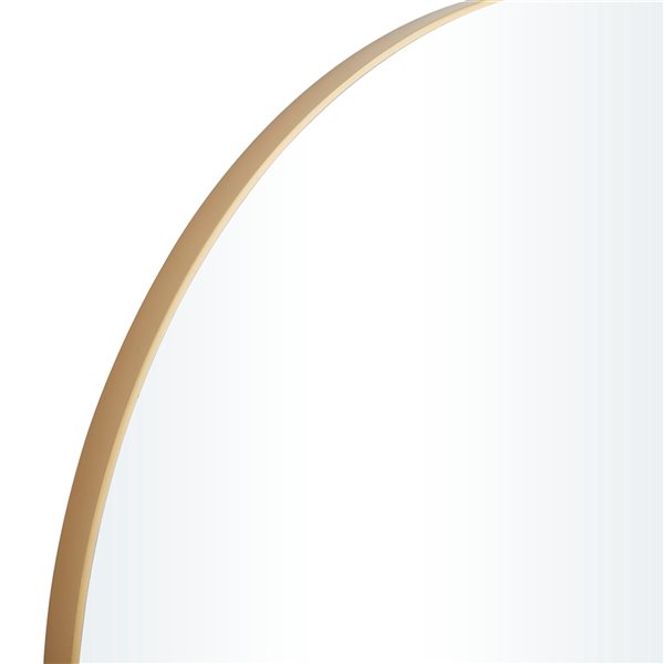 Grayson Lane 36-in x 36-in Round Gold Wall Mirror