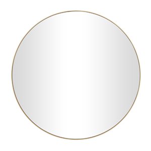 Grayson Lane 36-in x 36-in Round Gold Wall Mirror