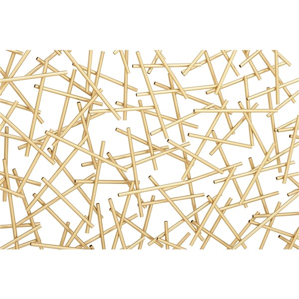 Grayson Lane 40-in H x 40-in W Abstract Gold Metal Wall Accent