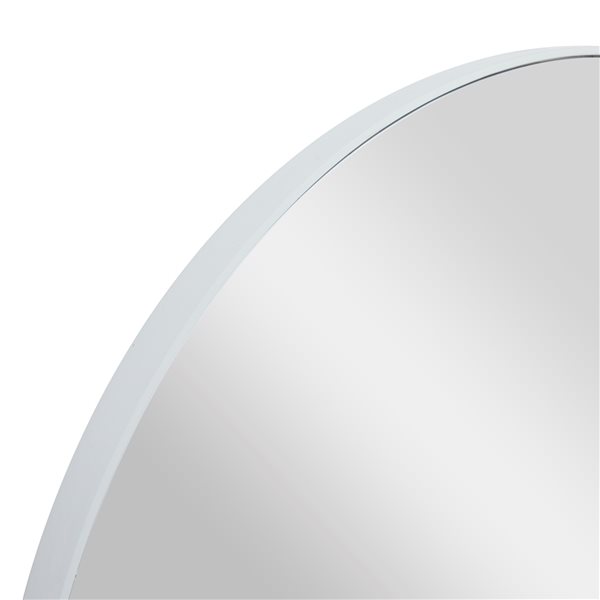 Grayson Lane 30-in x 30-in Round White Wall Mirror