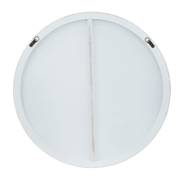 Grayson Lane 30-in x 30-in Round White Wall Mirror