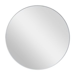 Grayson Lane 30-in x 30-in Round White Wall Mirror