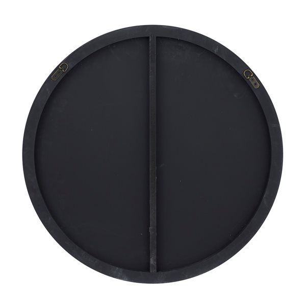 Grayson Lane 30-in x 30-in Round Black Wall Mirror