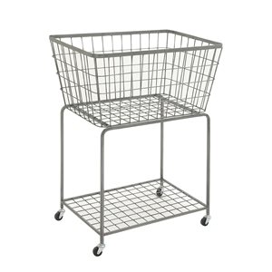 Grayson Lane Grey Metal Storage Cart (36-in x 28-in)