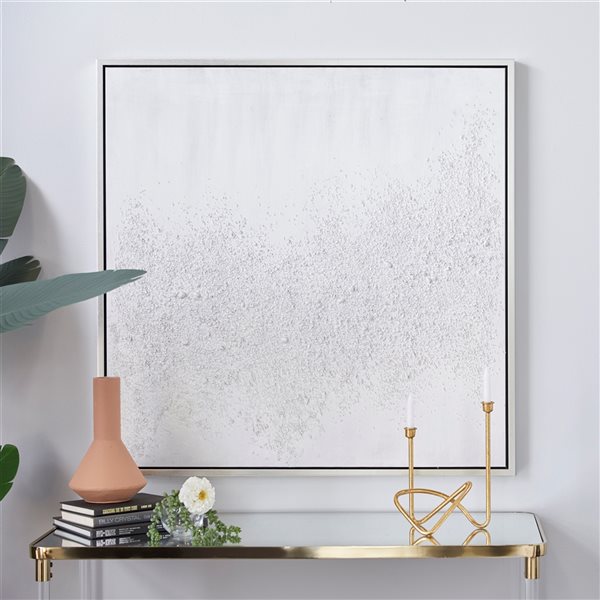 CosmoLiving by Cosmopolitan Silver Wood Framed 39-in H x 39-in W ...