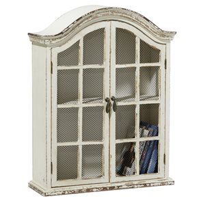 Grayson Lane 22-in x 28-in White Wood Vintage Wall-Mounted Cabinet