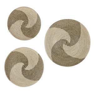 Grayson Lane 28.5-in H x 28.5-in W Abstract Seagrass Wall Accent - Set of 3