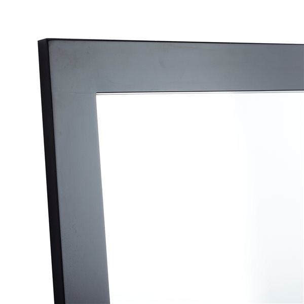 Grayson Lane 42-in x 24-in Rectangle Black Wall Mirror