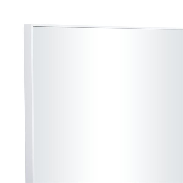 Grayson Lane 36-in x 24-in Rectangle White Wall Mirror