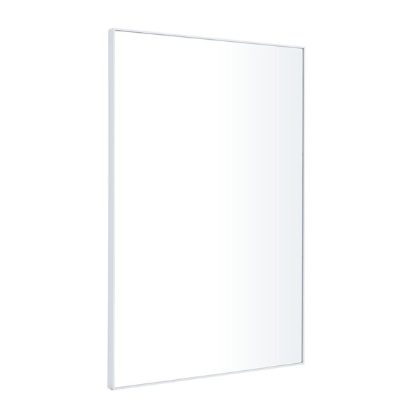 Grayson Lane 36-in x 24-in Rectangle White Wall Mirror