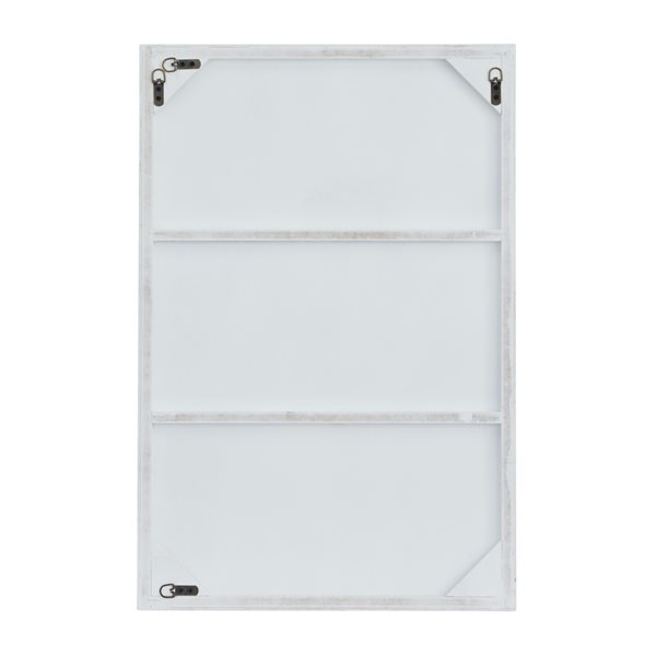 Grayson Lane 36-in x 24-in Rectangle White Wall Mirror