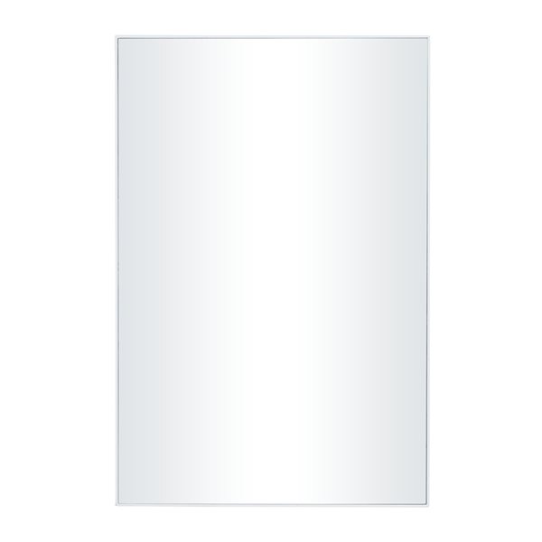 Grayson Lane 36-in x 24-in Rectangle White Wall Mirror