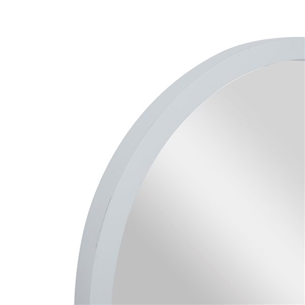 Grayson Lane 30-in x 30-in White Round Wall Mirror