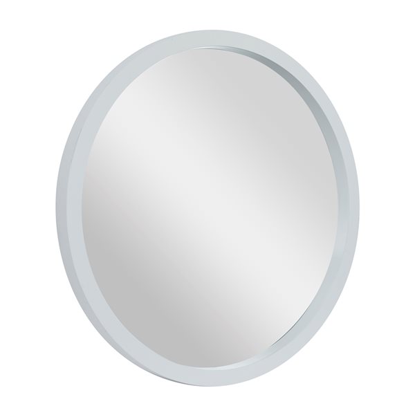 Grayson Lane 30-in x 30-in White Round Wall Mirror