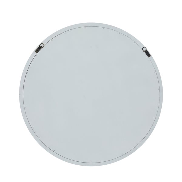 Grayson Lane 30-in x 30-in White Round Wall Mirror