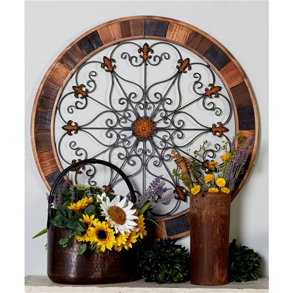 Grayson Lane 35-in H x 35-in W Ornamental Round Metal Wall Accent