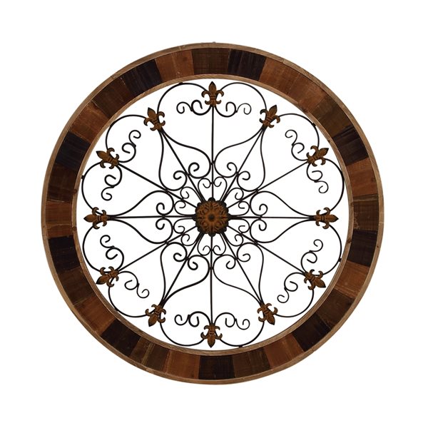 Grayson Lane 35-in H x 35-in W Ornamental Round Metal Wall Accent