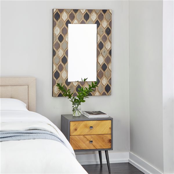 Grayson Lane 39.63-in x 27.5-in Rectangle Other Wall Mirror