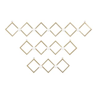 Grayson Lane Decorative Gold Iron Wall Hooks - Set of 3