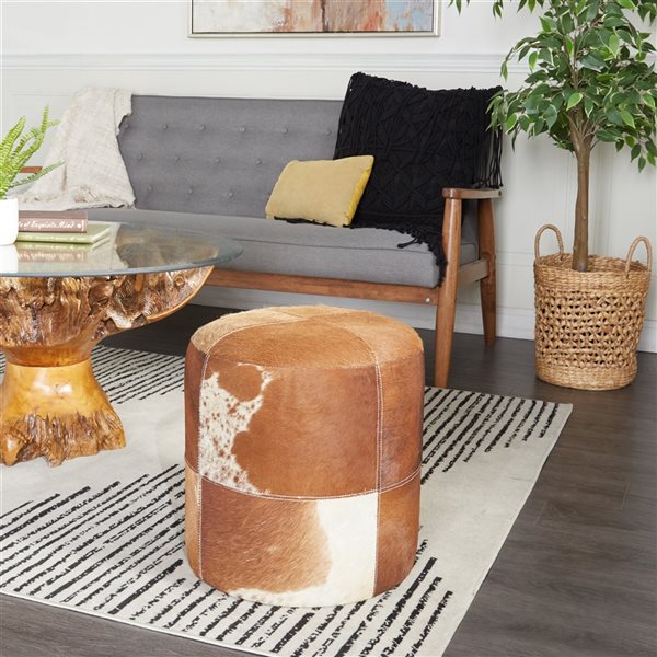 Round deals farmhouse ottoman