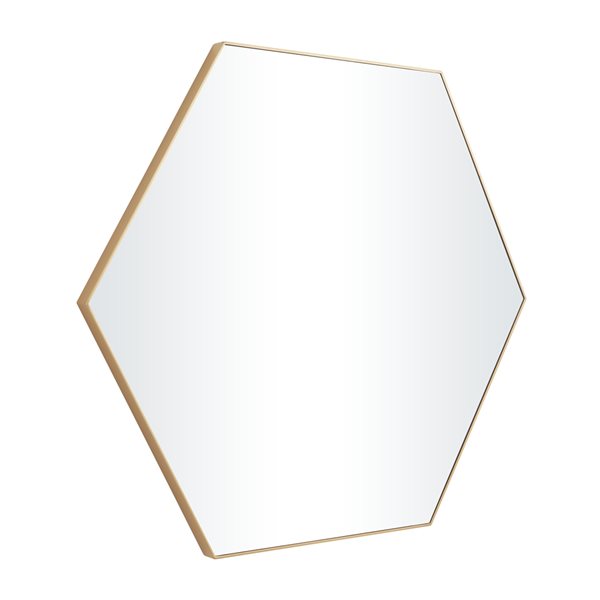 Grayson Lane 35-in x 40-in Irregular Gold Wall Mirror