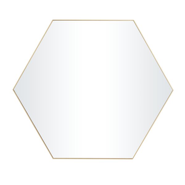 Grayson Lane 35-in x 40-in Irregular Gold Wall Mirror