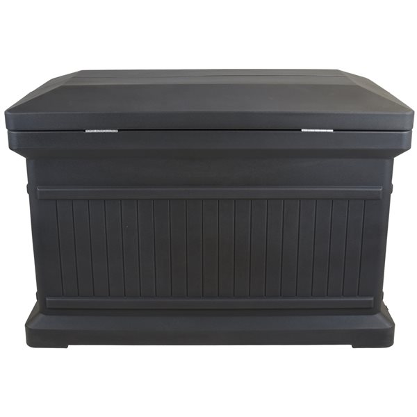 RTS Home Accents ParcelWirx Horizontal Plastic Graphite Lockable Package Delivery Box with Hinged Lid