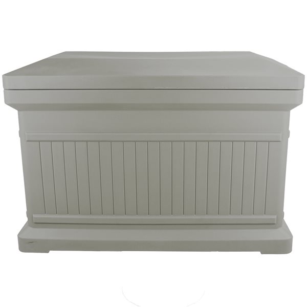 RTS Home Accents ParcelWirx Horizontal Plastic Pewter Package Delivery Box with Lift-Off Lid