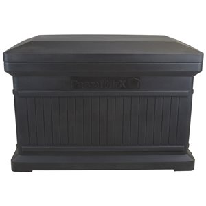 RTS Home Accents ParcelWirx Horizontal Plastic Graphite Package Delivery Box with Lift-Off Lid