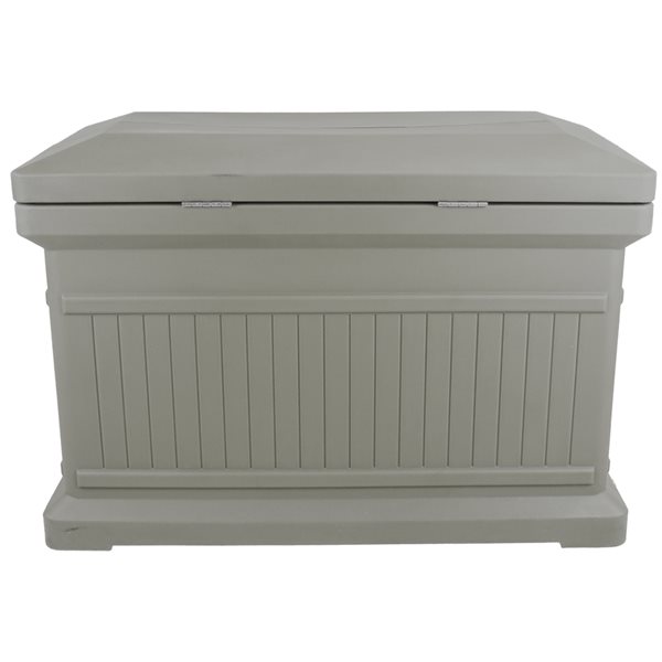 RTS Home Accents ParcelWirx Horizontal Plastic Pewter Lockable Package Delivery Box with Hinged Lid