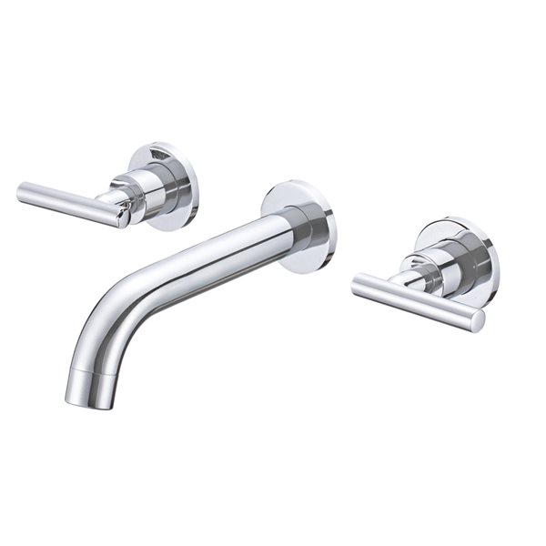 Novatto Kennedy Chrome 2-Handle Wall Mount Bathroom Sink Faucet