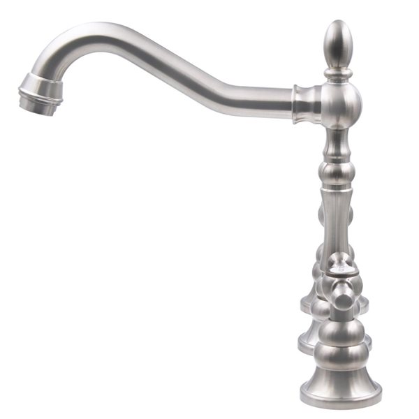 Novatto Miller Nickel 2-Handle Widespread Bathroom Sink Faucet (Drain Included)