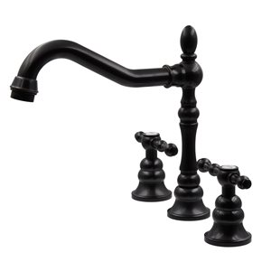 Novatto Miller Rubbed Bronze 2-Handle Widespread Bathroom Sink Faucet