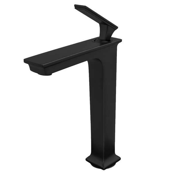 Novatto Starks Matte Black 1-Handle Vessel Bathroom Sink Faucet