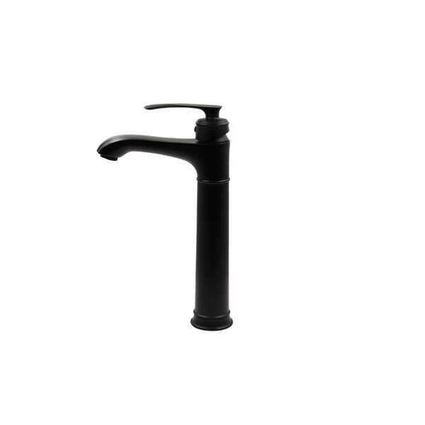 Novatto Ransom Matte Black 1-Handle Vessel Bathroom Sink Faucet