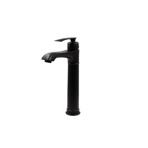 Novatto Ransom Matte Black 1-Handle Vessel Bathroom Sink Faucet